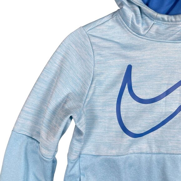 Nike Girls Hoodie XL Blue Therma Dri Fit Training Pull Over Sweatshirt Warm Soft - Picture 3 of 14